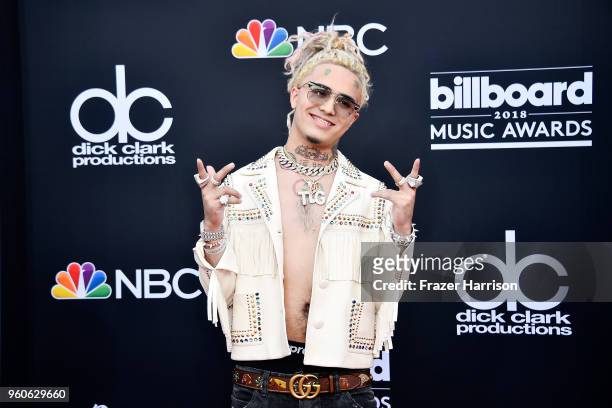 Recording artist Lil Pump attends the 2018 Billboard Music Awards at MGM Grand Garden Arena on May 20, 2018 in Las Vegas, Nevada.