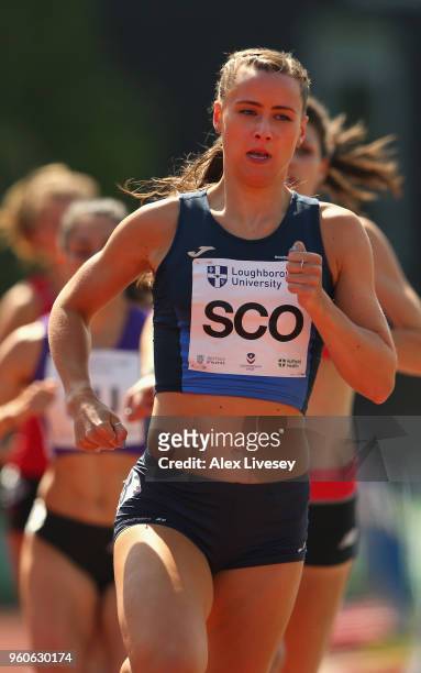 Mhairi Hendry of Scotland competes in the Women's 800m during the Loughborough International Athletics event on May 20, 2018 in Loughborough, England.