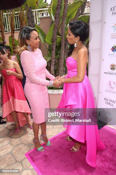 Actress Vivica A. Fox and Areva Martin attend the 10th Annual Pink Pump Affair Charity Gala Fundraiser at The Beverly Hills Hotel on May 20, 2018 in...