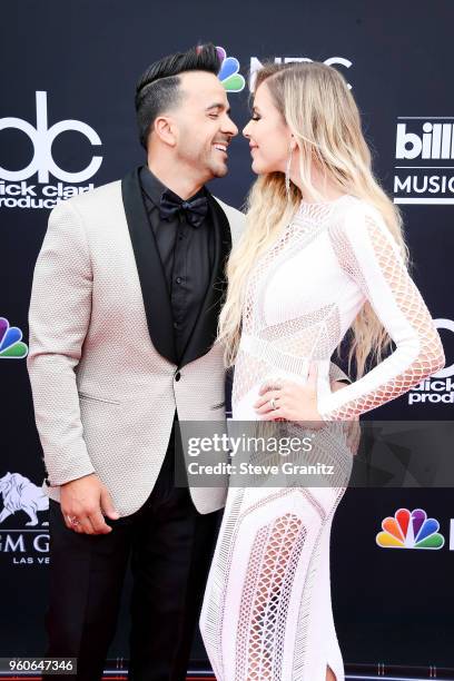 Recording artist Luis Fonsi and model Agueda Lopez attend the 2018 Billboard Music Awards at MGM Grand Garden Arena on May 20, 2018 in Las Vegas,...