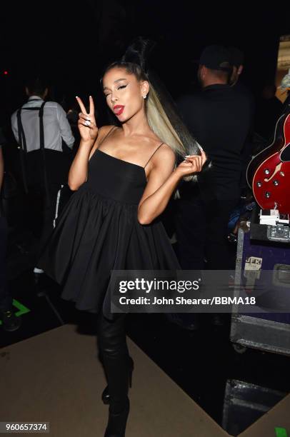 Recording artist Ariana Grande attends the 2018 Billboard Music Awards at MGM Grand Garden Arena on May 20, 2018 in Las Vegas, Nevada.