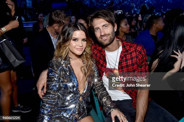Recording artist Maren Morris and Ryan Hurd attend the 2018 Billboard Music Awards at MGM Grand Garden Arena on May 20, 2018 in Las Vegas, Nevada.