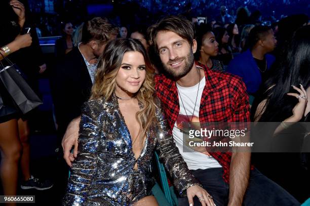 Recording artist Maren Morris and Ryan Hurd attend the 2018 Billboard Music Awards at MGM Grand Garden Arena on May 20, 2018 in Las Vegas, Nevada.