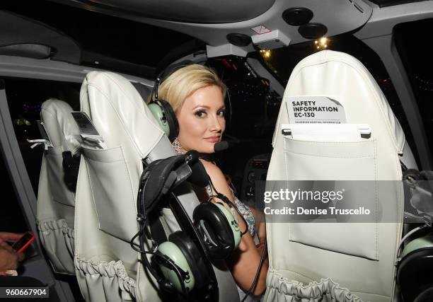 Holly Madison departs day two of Electric Daisy Carnival 2018 on May 19, 2018 in Las Vegas, Nevada.