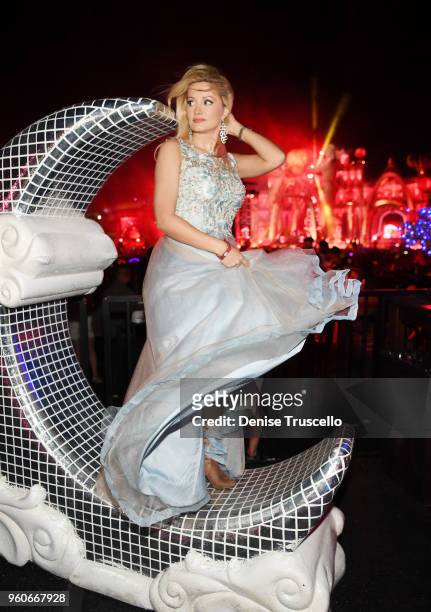 Holly Madison attends day two of Electric Daisy Carnival 2018 on May 19, 2018 in Las Vegas, Nevada.