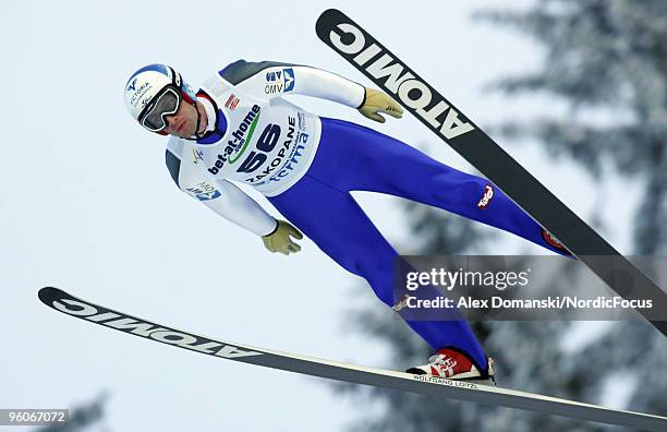 Wolfgang Loitzl of Austria competes during the FIS Ski Jumping World Cup on January 23, 2010 in Zakopane, Poland.