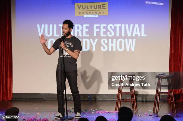 Wyatt Cenac performs onstage during the Vulture Festival presented by AT&T - Comedy Show at The Bell House on May 20, 2018 in Brooklyn, New York.