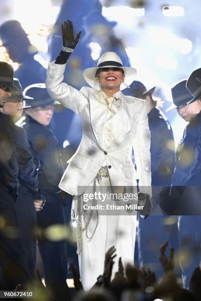 Recording artist Jennifer Lopez performs onstage during the 2018 Billboard Music Awards at MGM Grand Garden Arena on May 20, 2018 in Las Vegas,...