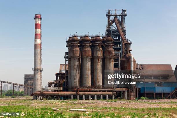 abandoned iron-works,hangzhou,china - abandoned factory stock-fotos und bilder