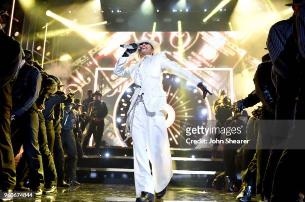 Recording artist Jennifer Lopez performs onstage at the 2018 Billboard Music Awards at MGM Grand Garden Arena on May 20, 2018 in Las Vegas, Nevada.