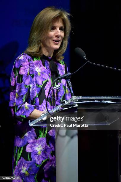 Caroline Kennedy speaks at the John F. Kennedy Library at the annual JFK Profile in Courage Award on May 20, 2018 in Boston, Massachusetts. This year...