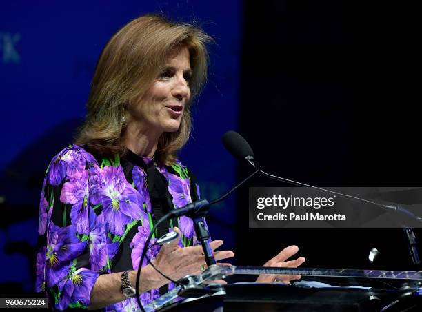 Caroline Kennedy speaks at the John F. Kennedy Library at the annual JFK Profile in Courage Award on May 20, 2018 in Boston, Massachusetts. This year...