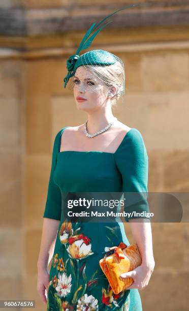 Lady Kitty Spencer attends the wedding of Prince Harry to Ms Meghan Markle at St George's Chapel, Windsor Castle on May 19, 2018 in Windsor, England....