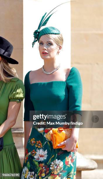 Lady Kitty Spencer attends the wedding of Prince Harry to Ms Meghan Markle at St George's Chapel, Windsor Castle on May 19, 2018 in Windsor, England....