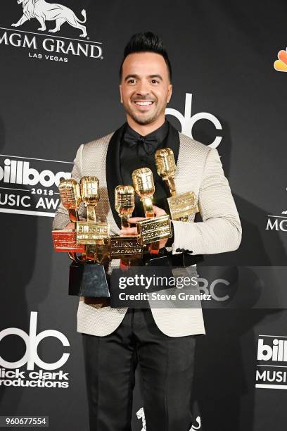 Recording artist Luis Fonsi, winner of Top Selling Song award, Top Streaming Song - Video award, Top Latin Song award, and Top Hot 100 Song award for...
