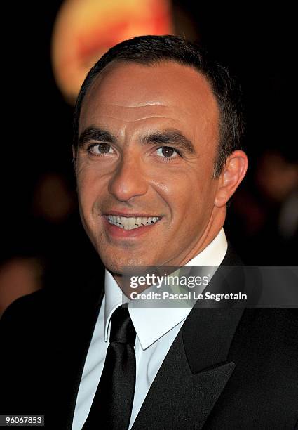 Presenter Nikos Aliagas arrives at Palais des Festivals to attend NRJ Music Awards on January 23, 2010 in Cannes, France.