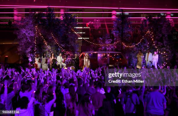 Macklemore and Kesha perform during the 2018 Billboard Music Awards at Toshiba Plaza on May 19, 2018 in Las Vegas, Nevada.