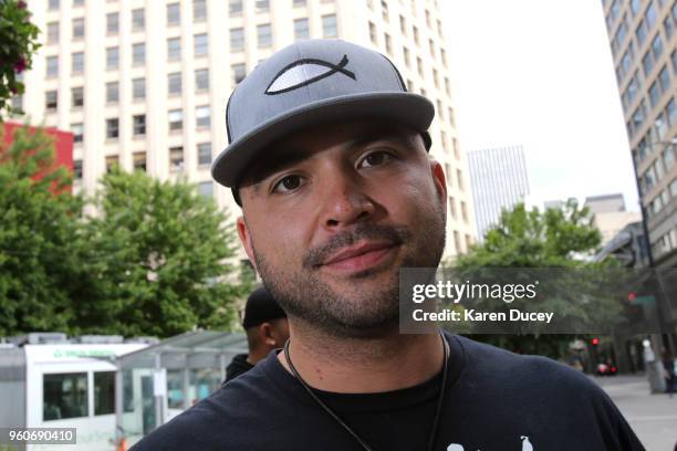 Joey Gibson, leader of the Patriot Prayer group, holds a rally advocating the right to openly carry guns in public, on May 20, 2018 in Seattle,...