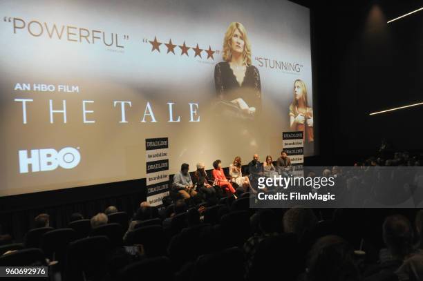 Ellen Burstyn, Jennifer Fox, Laura Dern, Common, Isabelle Nelisse and Jason Ritter attend FYC Screening of HBO's Film THE TALE at the Landmark...