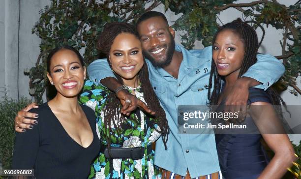 Actress Dawn-Lyen Gardner, directorAva DuVernay, actors Kofi Siriboe and Rutina Wesley attend the party for Ava DuVernay and "Queen Sugar" hosted by...