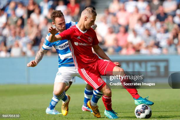 Robert Klaasen of De Graafschap, Silvester van de Water of Almere City during the Dutch Jupiler League match between De Graafschap v Almere City at...