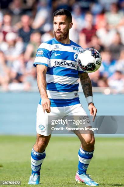 Jordy Tutuarima of De Graafschap during the Dutch Jupiler League match between De Graafschap v Almere City at the De Vijverberg on May 20, 2018 in...