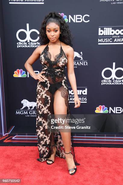 Recording artist Normani attends the 2018 Billboard Music Awards at MGM Grand Garden Arena on May 20, 2018 in Las Vegas, Nevada.