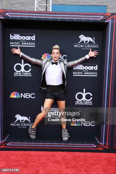 Personality Frankie J. Grande attends the 2018 Billboard Music Awards at MGM Grand Garden Arena on May 20, 2018 in Las Vegas, Nevada.