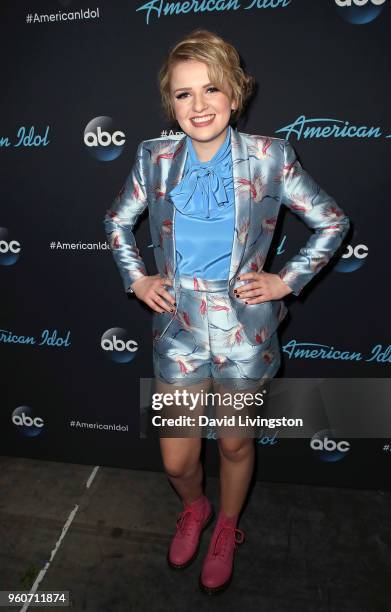 Singer Maddie Poppe poses at ABC's "American Idol" on May 20, 2018 in Los Angeles, California.