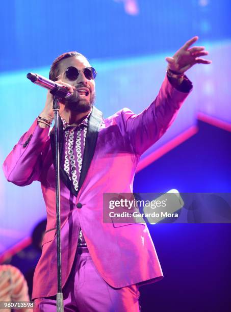 Maluma performs at Amway Center on May 20, 2018 in Orlando, Florida.