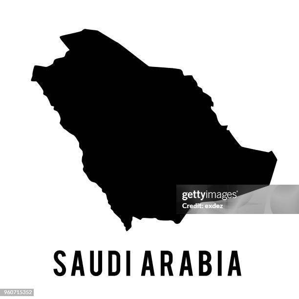 saudi arabia map - saudi arabian stock illustrations