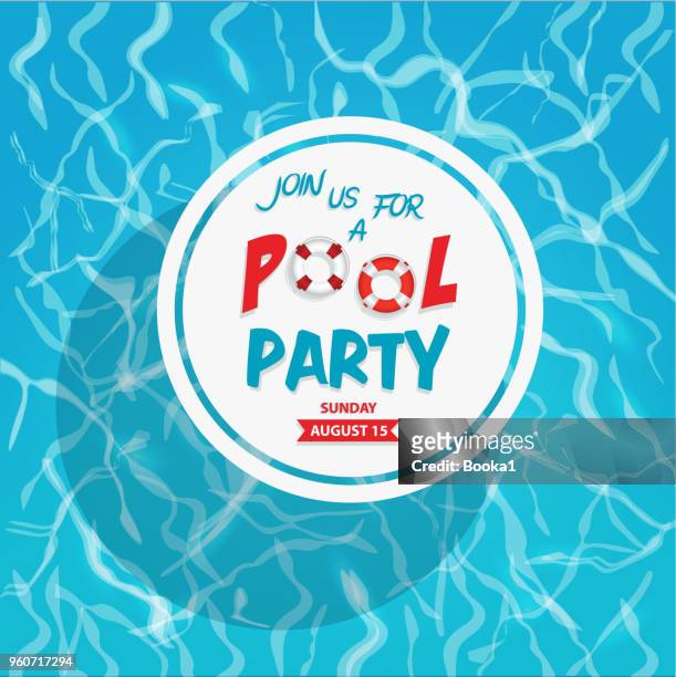 泳池聚會請柬 - pool party 幅插畫檔、美工圖案、卡通及圖標