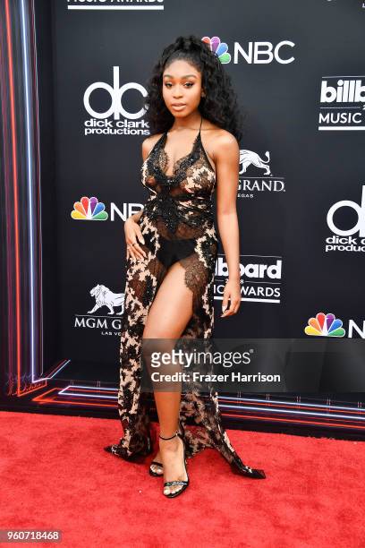 Recording artist Normani attends the 2018 Billboard Music Awards at MGM Grand Garden Arena on May 20, 2018 in Las Vegas, Nevada.
