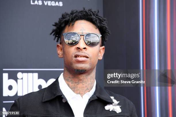 Recording artist 21 Savage attends the 2018 Billboard Music Awards at MGM Grand Garden Arena on May 20, 2018 in Las Vegas, Nevada.