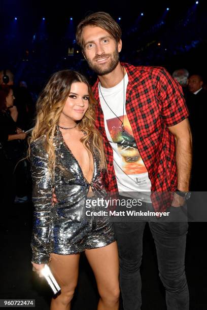 Recording artists Maren Morris and Ryan Hurd attend the 2018 Billboard Music Awards at MGM Grand Garden Arena on May 20, 2018 in Las Vegas, Nevada.