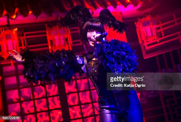 Japanese singer Kyary Pamyu Pamyu performs live on stage during the opening night of her 2018 THE SPOOKY OBAKEYASHIKI: PUMPKINS STRIKE BACK world...