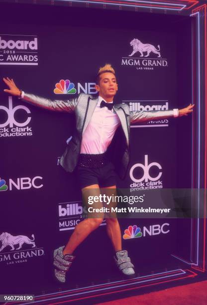 Personality Frankie J. Grande attends the 2018 Billboard Music Awards at MGM Grand Garden Arena on May 20, 2018 in Las Vegas, Nevada.