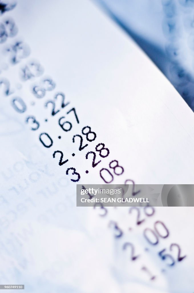 Shopping receipt