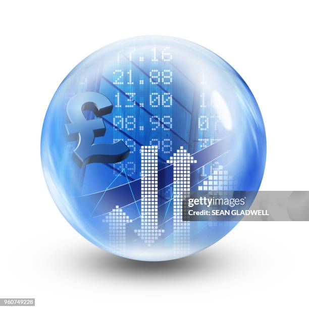 stock exchange glass ball - forecast stock illustrations ストックフォトと画像