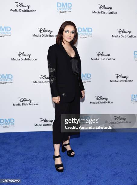 Actress Ariela Barer arrives at the Disney/ABC International Upfronts at the Walt Disney Studio Lot on May 20, 2018 in Burbank, California.