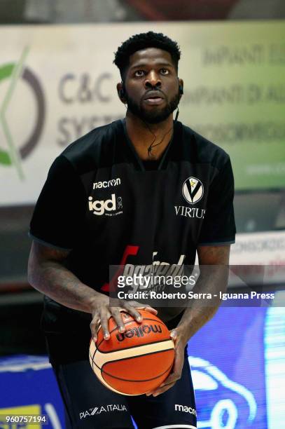 Jamil Wilson of Segafredo in action during the LBA LegaBasket match between Olimpia The Flexx Pistoia and Virtus Segafredo Bologna on April 29, 2018...