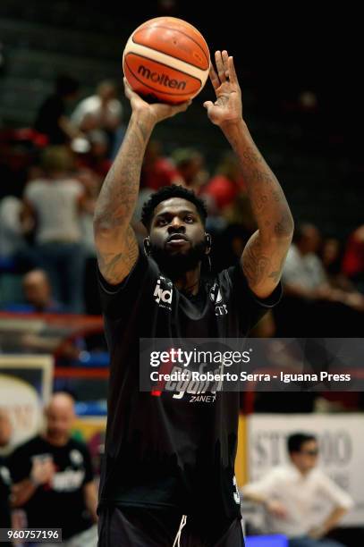 Jamil Wilson of Segafredo in action during the LBA LegaBasket match between Olimpia The Flexx Pistoia and Virtus Segafredo Bologna on April 29, 2018...