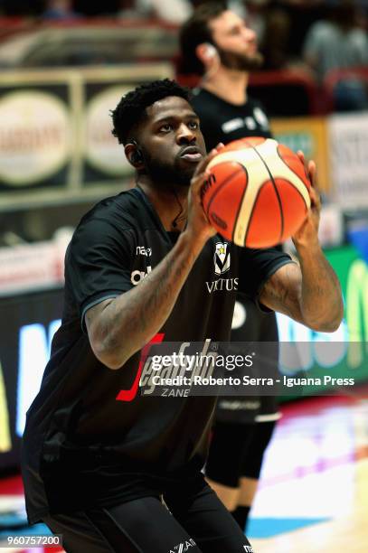 Jamil Wilson of Segafredo in action during the LBA LegaBasket match between Olimpia The Flexx Pistoia and Virtus Segafredo Bologna on April 29, 2018...