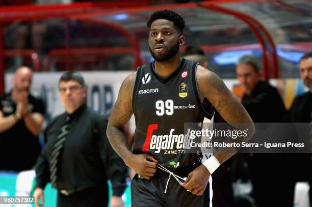 Jamil Wilson of Segafredo looks over during the LBA LegaBasket match between Olimpia The Flexx Pistoia and Virtus Segafredo Bologna on April 29, 2018...