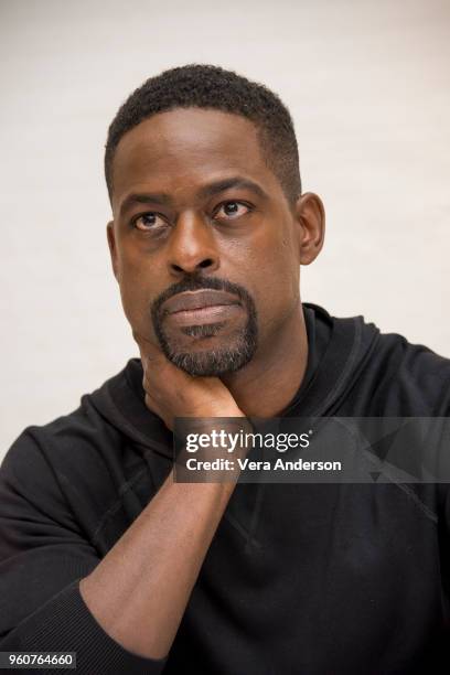 Sterling K. Brown at the "Hotel Artemis" Press Conference at the Four Seasons Hotel on April 24, 2018 in Beverly Hills, California.