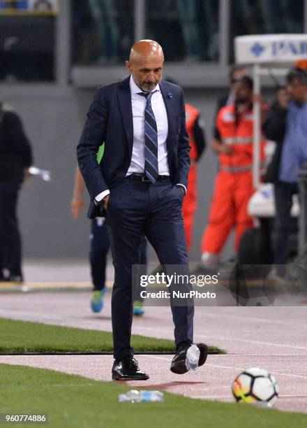 Luciano Spalletti during the Italian Serie A football match between S.S. Lazio and F.C. Inter at the Olympic Stadium in Rome, on may 20, 2018.