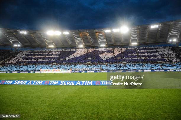 Lazio Supporters during serie A between LAZIO vs INTER in Rome, on May 20, 2018.