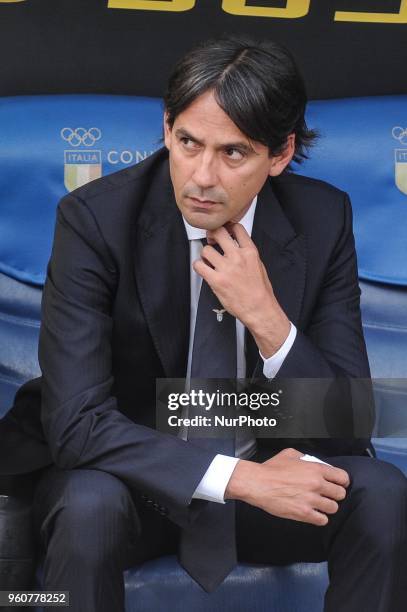 Simone Inzaghi during serie A between SS Lazio v FC Internazionale in Rome, on May 20, 2018.