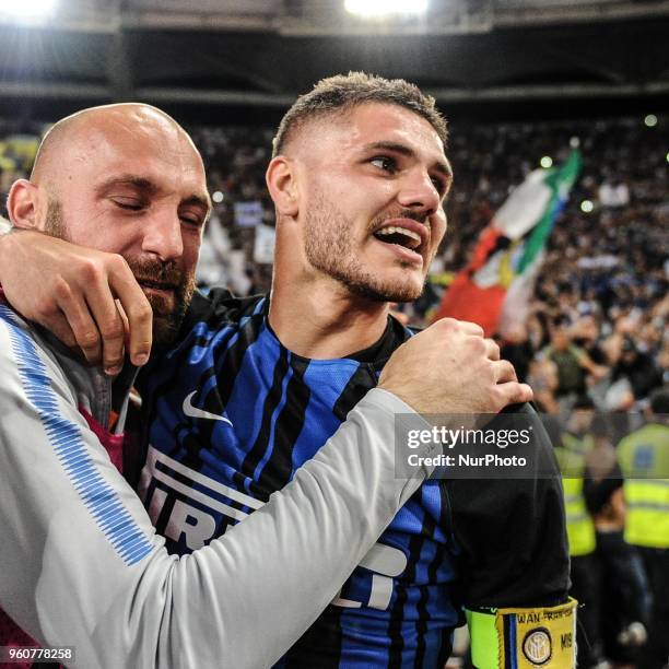 Mauro Icardi during serie A between SS Lazio v FC Internazionale in Rome, on May 20, 2018.