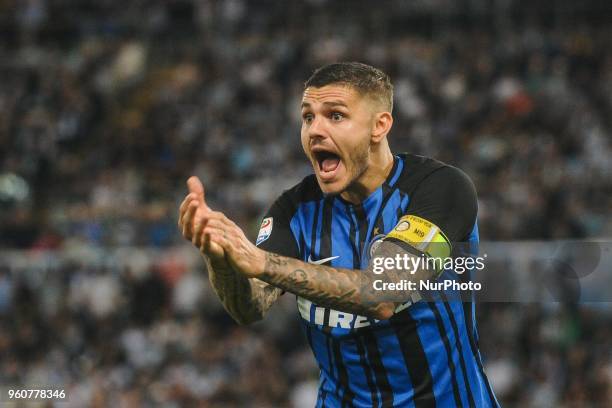 Mauro Icardi during serie A between SS Lazio v FC Internazionale in Rome, on May 20, 2018.